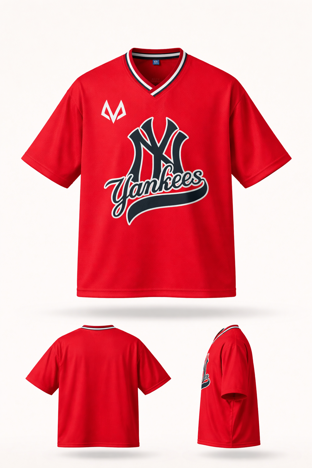 Yankees Casual V Neck Tshirt